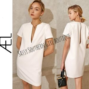 🆕⭐AEL Brite white shift dress